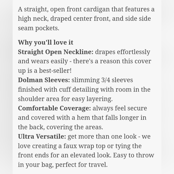 Allison Izu Loren Kimono Top, black/white stripe, size M/L - Picture 14 of 15